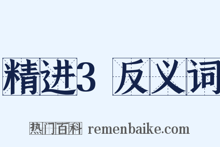 精进3反义词是什么意思的图片